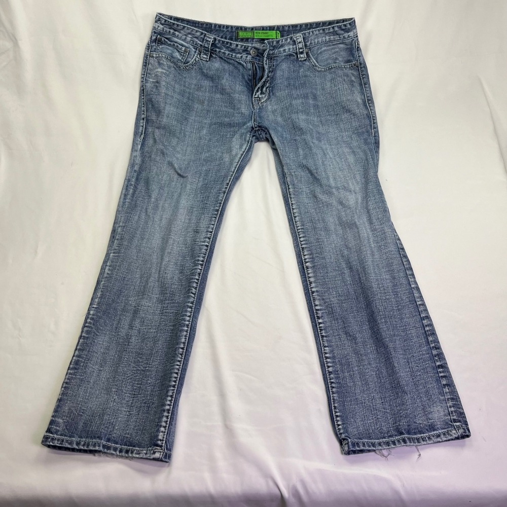 Rock & Roll Denim Pistol Straight Jeans Blue Distressed Regular Leg 42x34